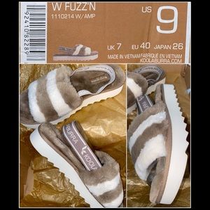 Fuzzn platform sandal by Ugg faux fur Women 9